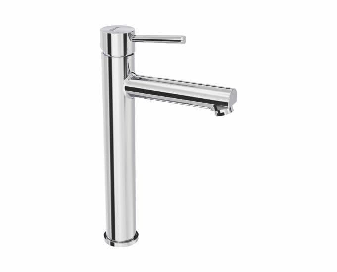 Fountain Single Lever Basin Mixer (Hot & Cold Water) | Chrome Finish | Extended Body 315 mm (12.5"), 160 mm Spout Length and 600 mm Braided Connection Pipe
