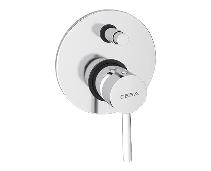Fountain Exposed Part for Push Type Single Lever Concealed Diverter 40 mm | Chrome Finish | Exposed Part With Tipton & Sleeve | Compatible With Concealed Part F4010111 sold separately
