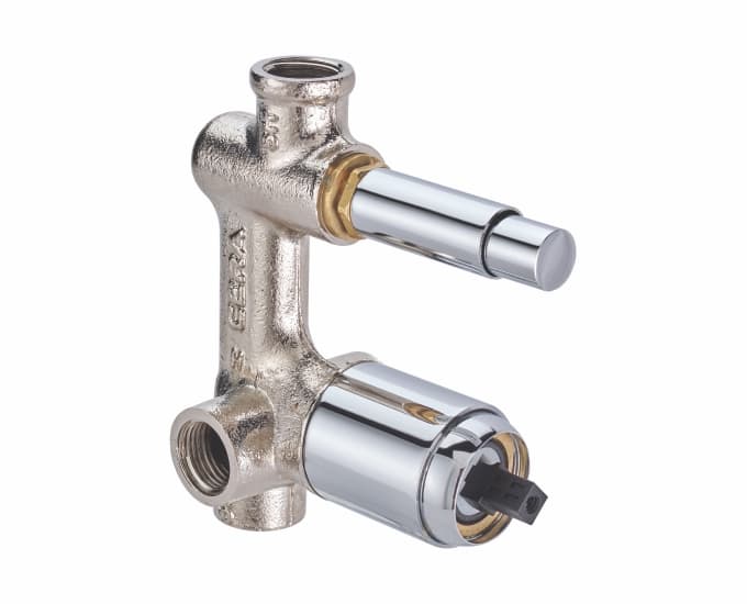 Concealed Part Push Type Single Lever Concealed Diverter 35 mm | Chrome Finish | Compatible With Exposed Part F1015701, F1019701 sold separately