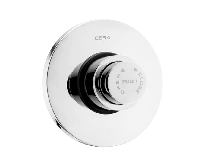 Flush Valve Concealed Push Type (Single Flush) 32 mm (1.25") | With Round Flange | Chrome Finish