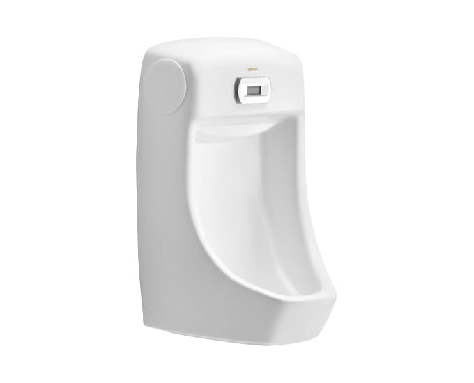 Cicily Lidless Urinal With Integrated Electronic Flushing System | Finish: Snow White | Size: 320 x 300 x 525 mm | Maximum Sensing Range: 300 mm / 12" | 4x1.5V AA Duracell Batteries