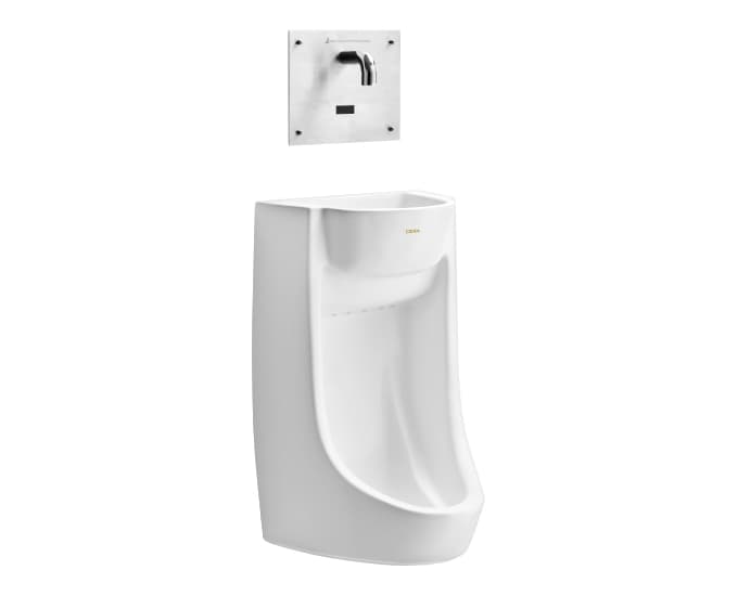 Core Urinal With Integrated Wash Basin and Sensor Tap | Finish: Snow White | Size: 330 x 310 x 540 mm | Flat Back Urinal