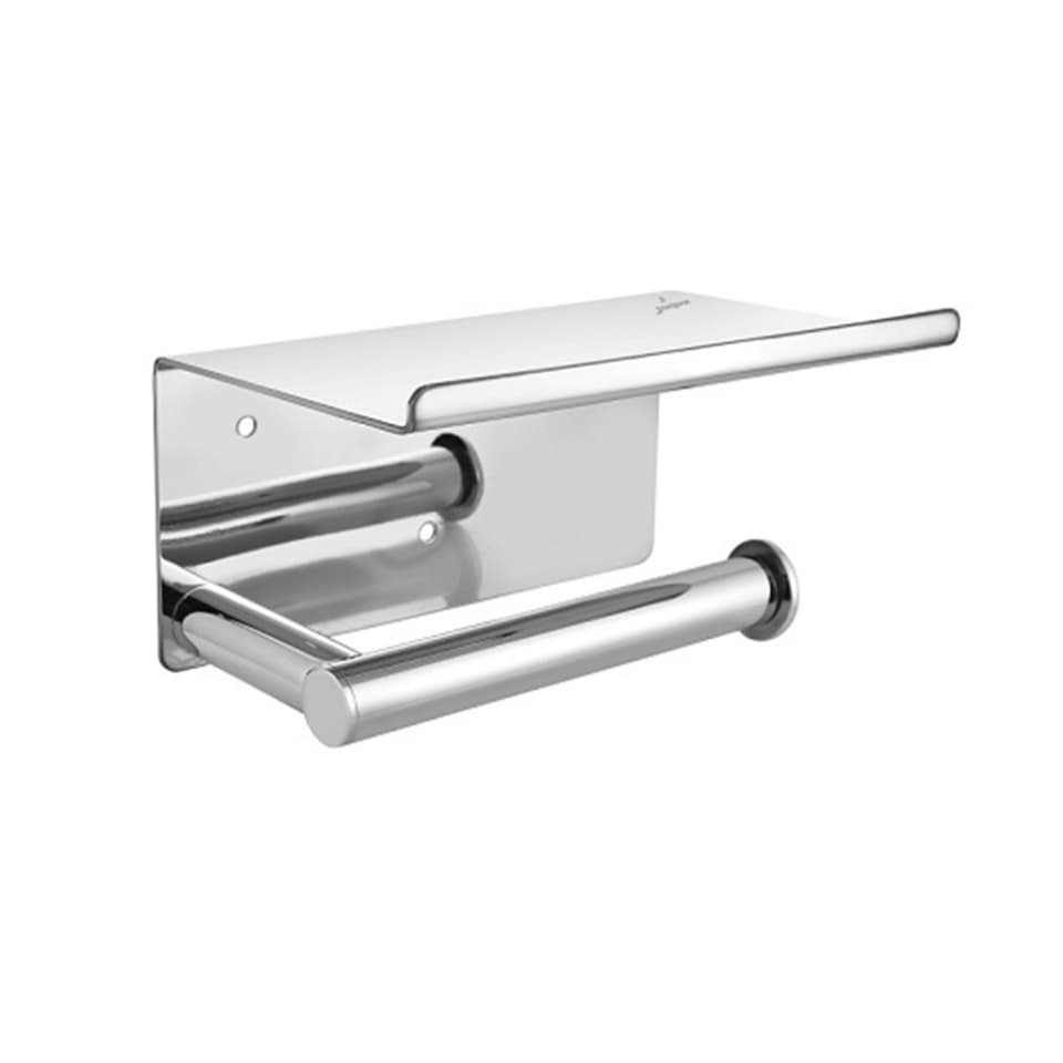 Toilet Paper Holder with Shelf | Chrome Finish | Material: Stainless Steel