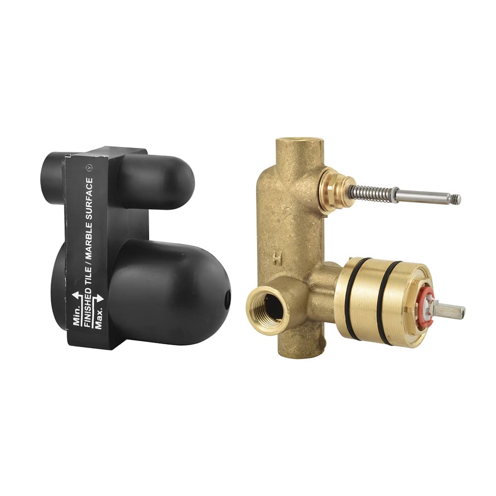Concealed Body for Single Lever 40 mm Diverter with Button Assembly (Button On Top) without Exposed Parts | for FLP/KUP/OPP-065 exposed kit | Chrome Finish | Material: Brass