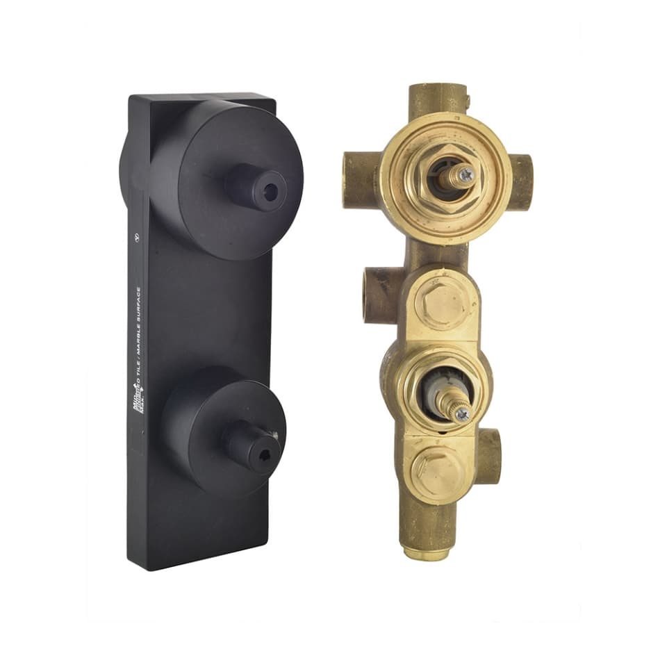 Aquamax Concealed Body for Thermostatic Shower Mixer with 3-Way Diverter | for FLP/KUP/OPP-683 exposed kit | Chrome Finish | Material: Brass