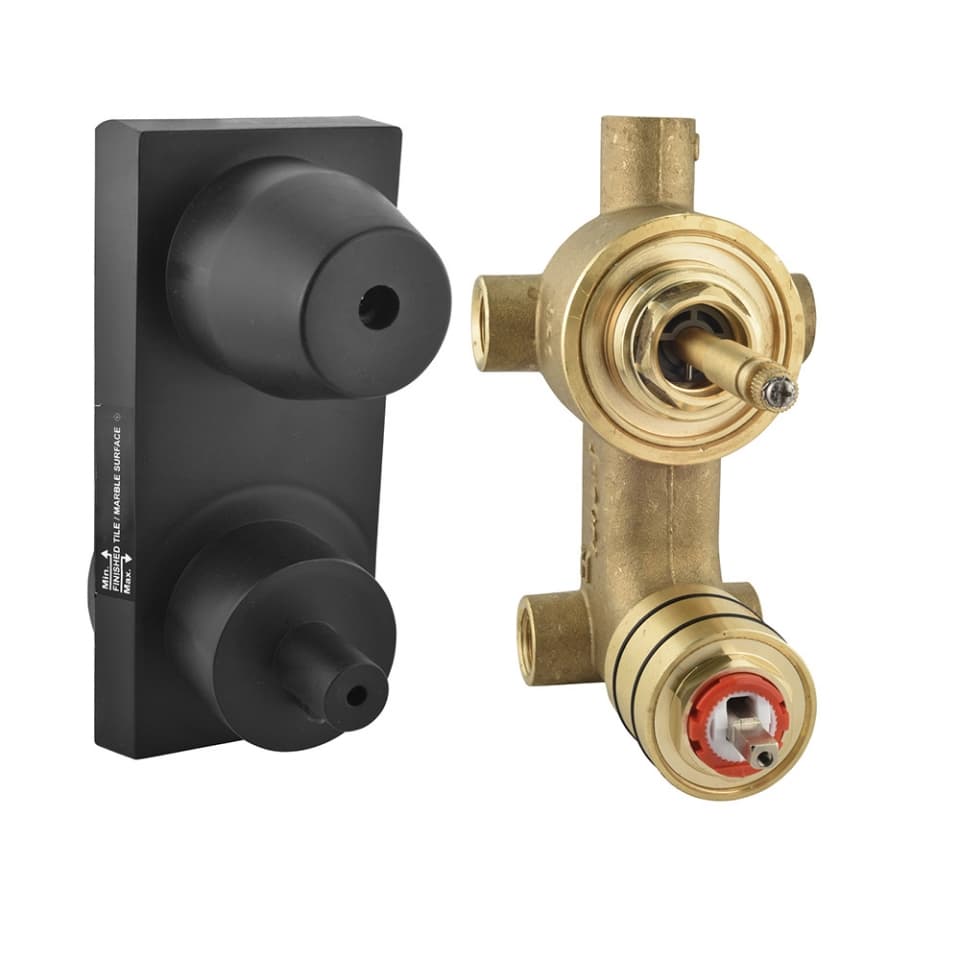 Aquamax Concealed Body for Single Lever Shower Mixer with 3-way diverter | for FLP/KUP/OPP-783 exposed kit | Chrome Finish | Material: Brass