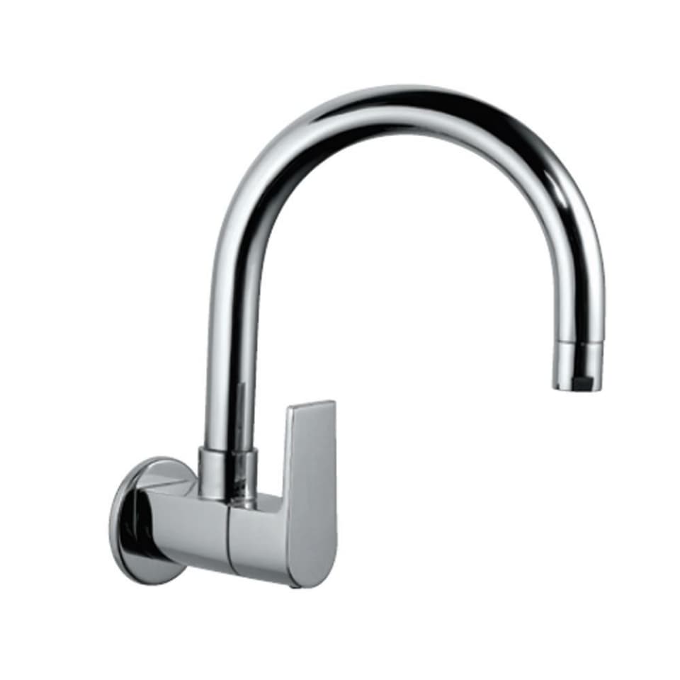 Aria Cock ( Cold Water Only) with Swinging Spout | Chrome Finish | Material: Brass