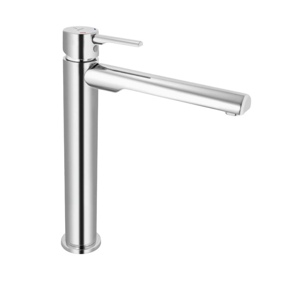 Florentine Prime Single Lever Basin Mixer (Hot & Cold Water) | Chrome Finish | With 190mm Tall Body and 600mm Braided Connection Pipe