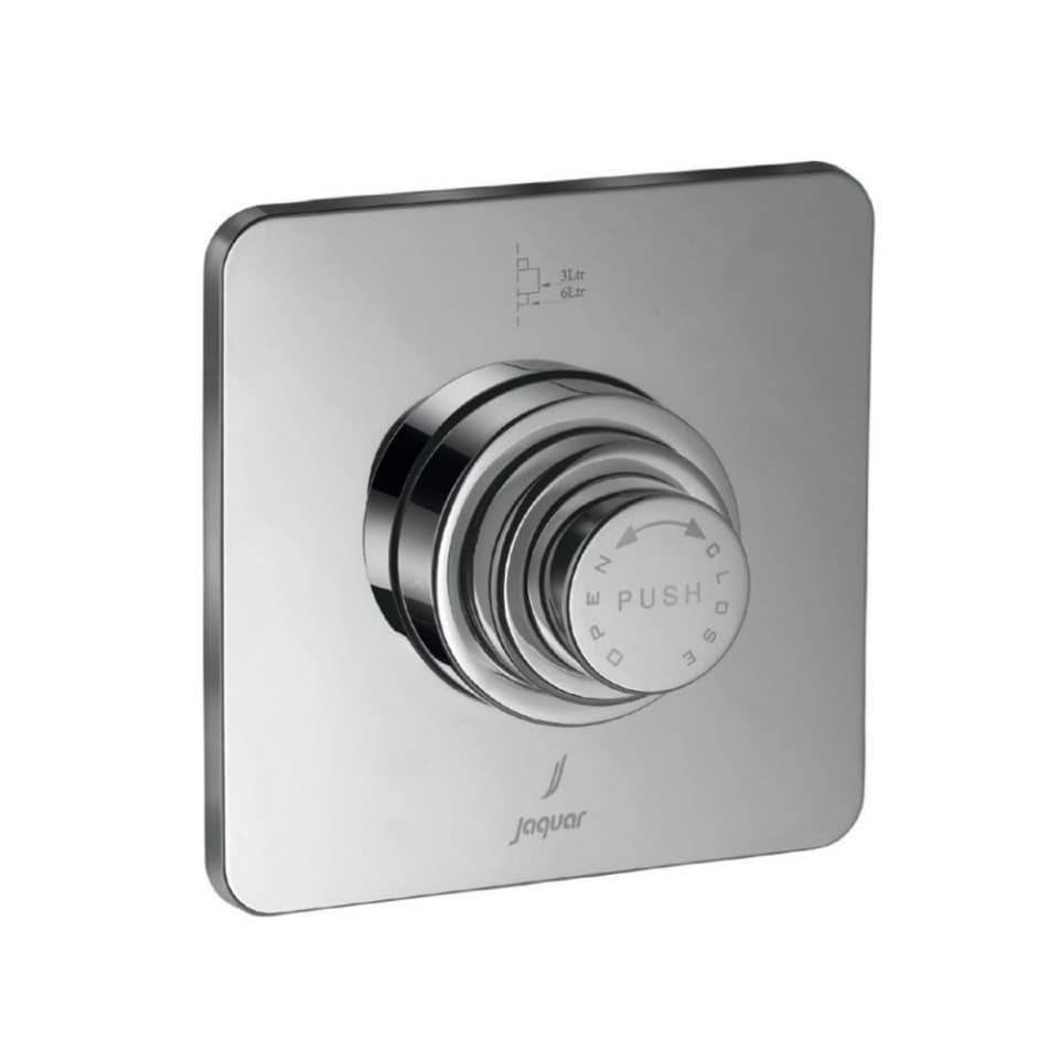 Flush Valve Dual Flow 40mm Size (Concealed Body) with Exposed Shut off Provision & 100mm with Square Plate | Chrome Finish