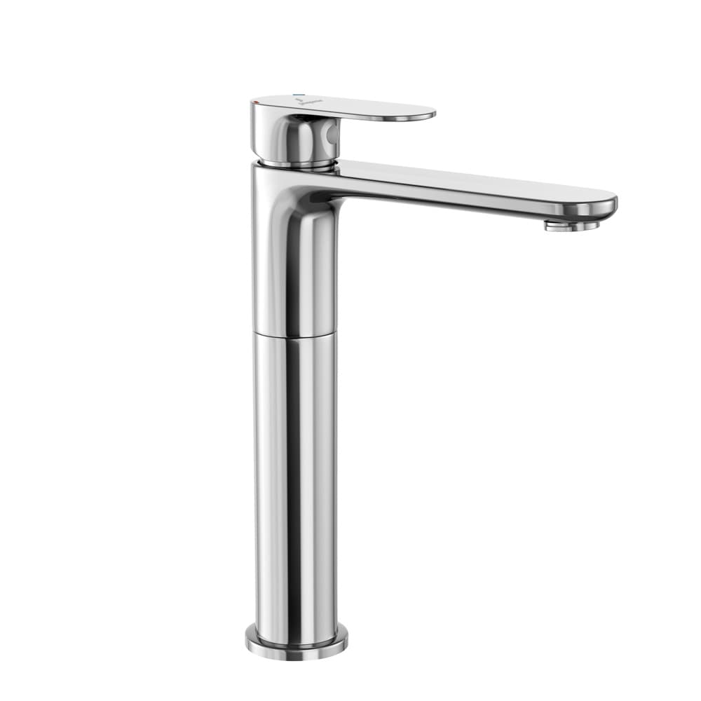 Opal Prime Single Lever Basin Mixer (Hot & Cold Water) | Chrome Finish | With 190mm Tall and 600mm Braided Connection Pipe