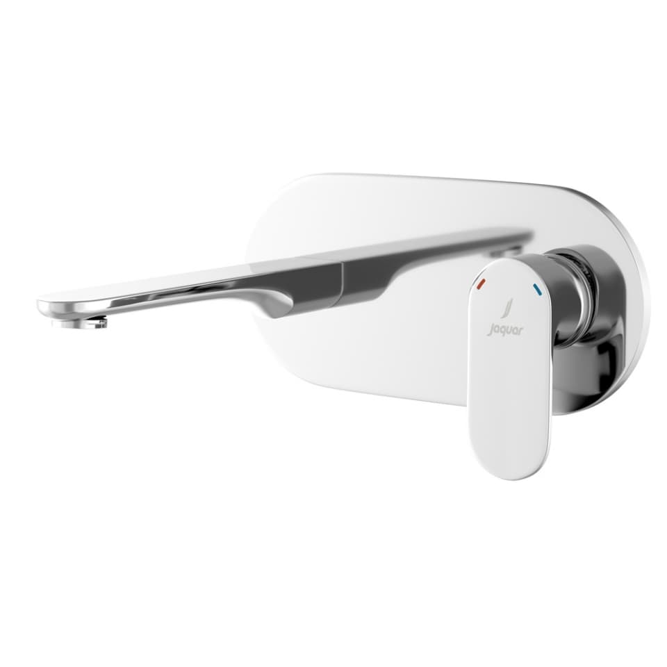 Opal Prime Single Lever Exposed Parts Kit of Wall Mounted Basin Mixer (Hot & Cold Water) | Chrome Finish | Material: Brass | Compatible with ALD-233 Concealed Body (sold separately)