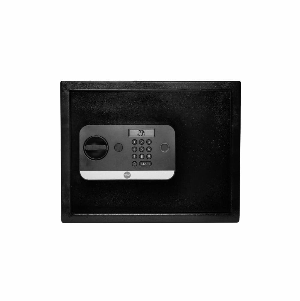 Home Security Safe | Capacity: 17Ltr | Exterior Dimensions: H250 x W350 x D250mm | Access: Fingerprint, PIN Code And Manual Key | Finish: Black