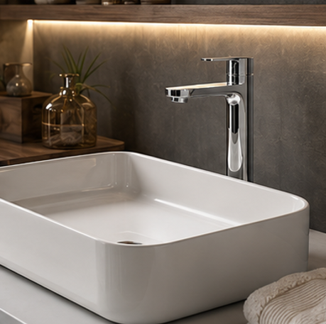 Basin Mixer Table Mount Tall